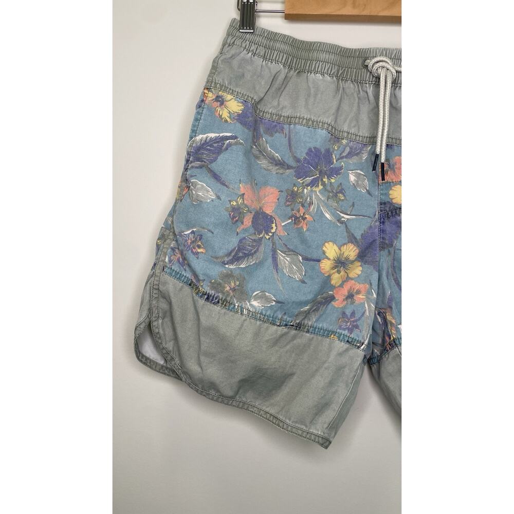 Urban Outfitters By Katin Floral Nylon Faded Swim Trunks Board Shorts Medium M - Picture 4 of 13